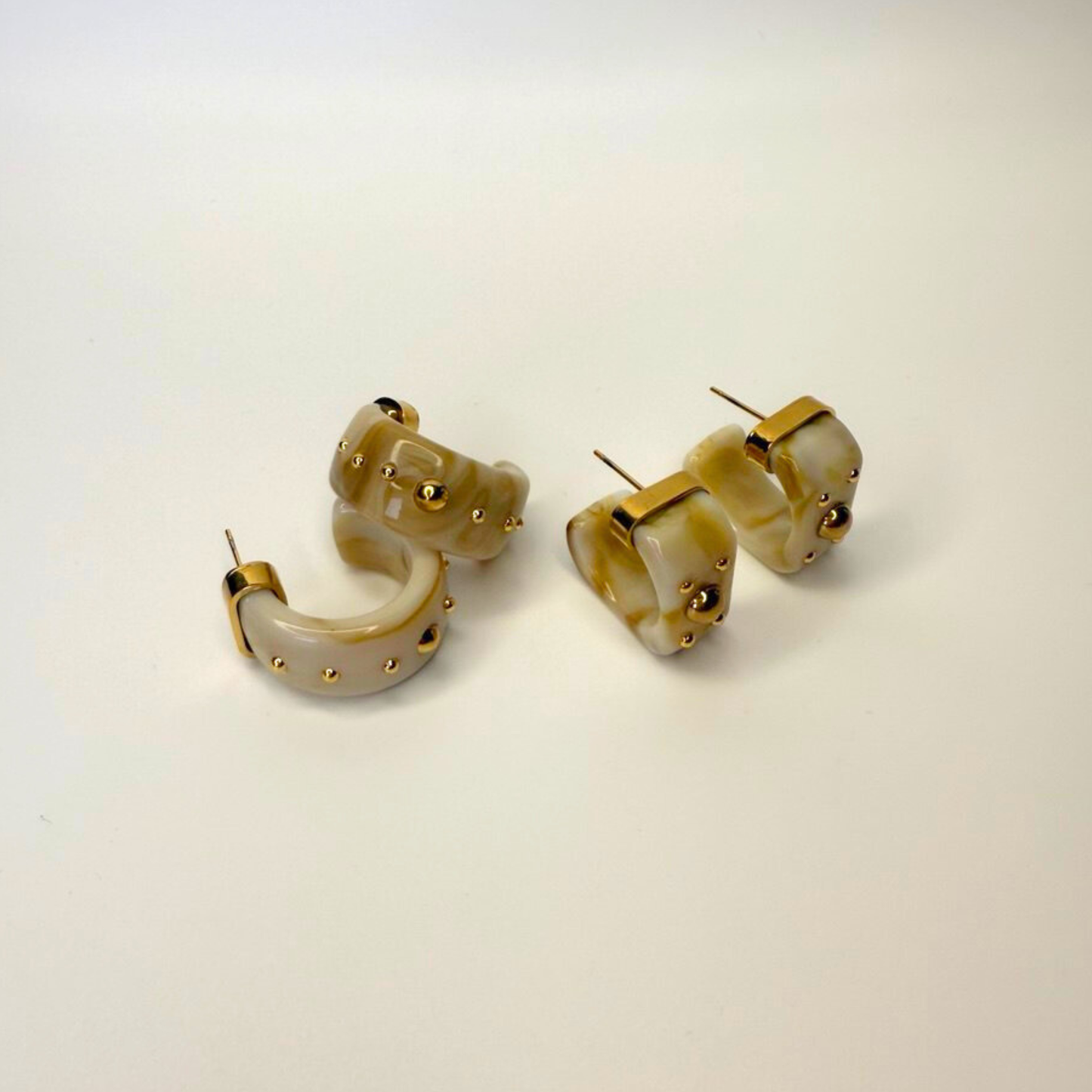 Chunky Marbled C-Hoops